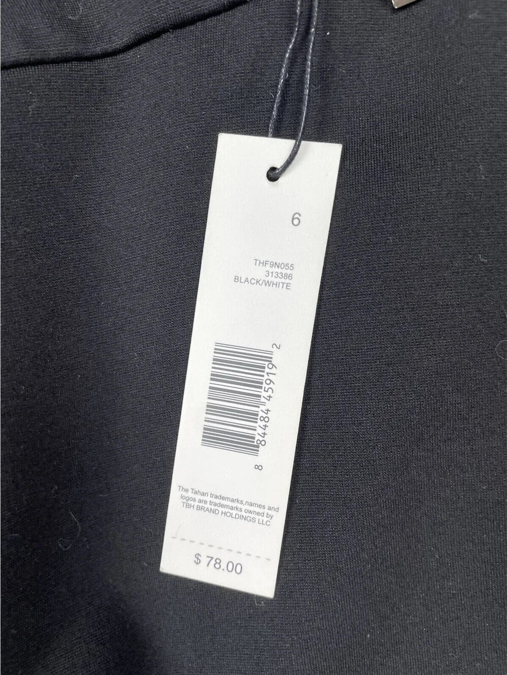 NWT T Tahari Womens Pants Sz [X] Black Contrast Side Piping Zip Pocket Ponte 6
